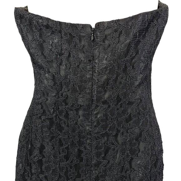 Liz Claiborne Halter Vintage Square Neck Lace Midi Formal Dress Whimsigoth 6 P - Picture 12 of 15